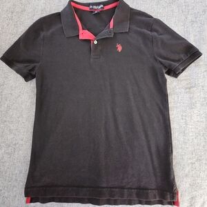4 X $15. Ralph Lauren Retro Navy Polo with Red Accents